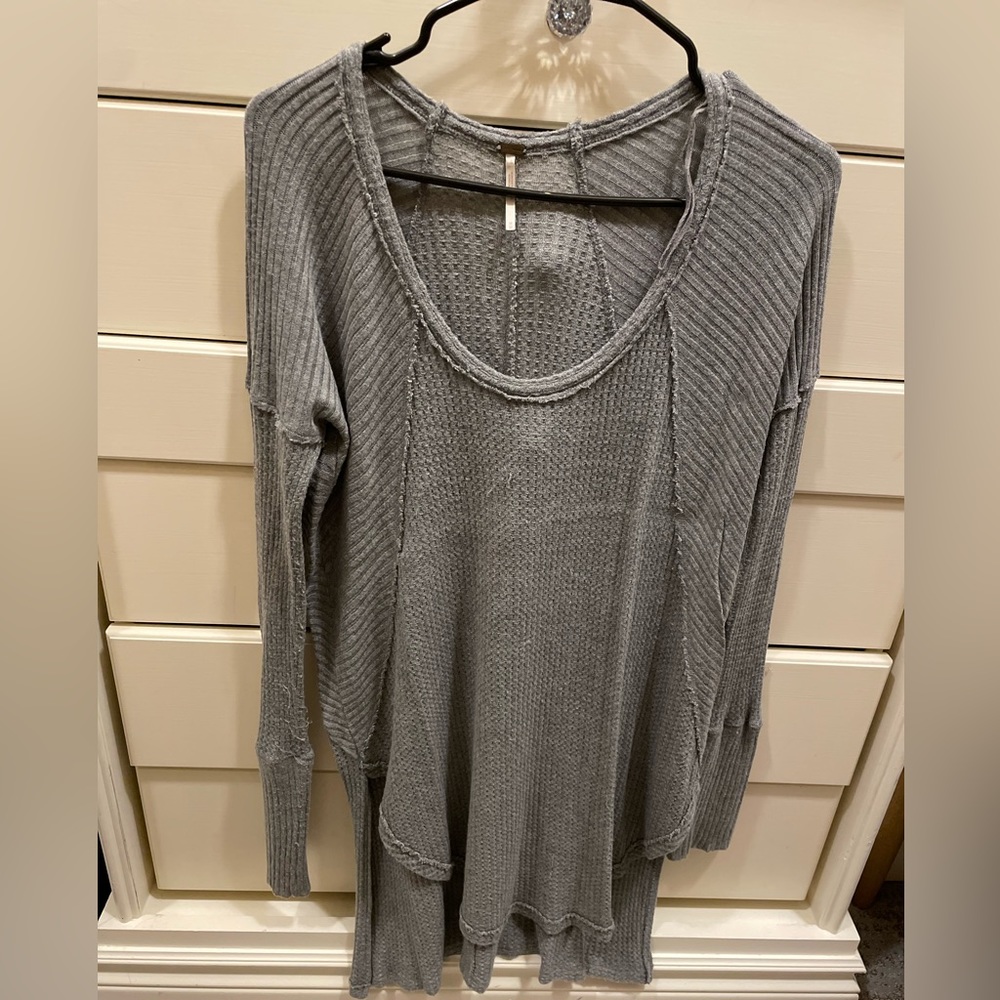 Free People Gray long sleeve/ Sweater